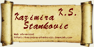 Kazimira Stanković vizit kartica